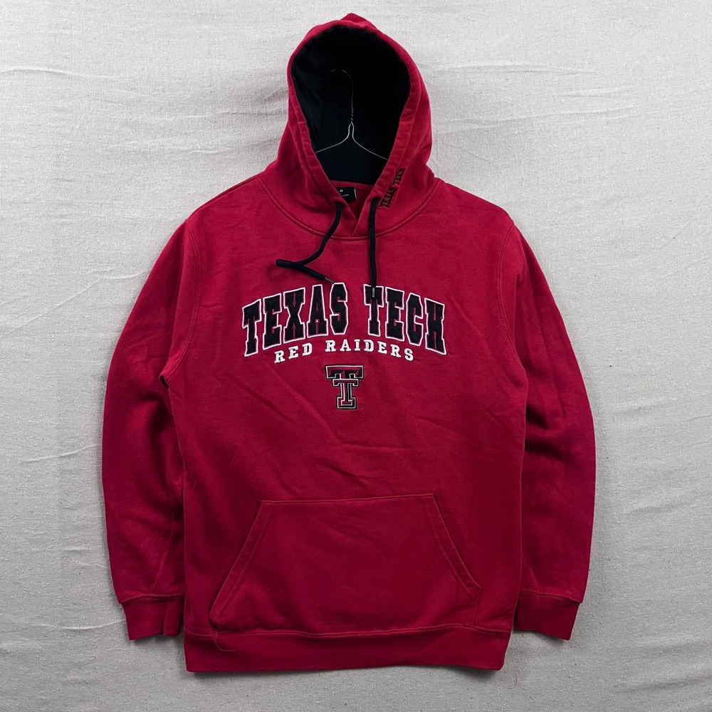 Colosseum Hoodie Mens Medium Red Texas Tech Red Raiders Embroidered Pullover